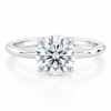 3.4ct Certified White Moissanite VS1 Ring For Anniversary Gift 18K Gold Plated Verm 18K Gold Plated