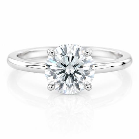 3.4ct Certified White Moissanite VS1 Ring For Anniversary Gift 18K Gold Plated Verm 18K Gold Plated
