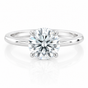 3.4ct Certified White Moissanite VS1 Ring For Anniversary Gift 18K Gold Plated Verm 18K Gold Plated