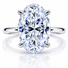 2.45ct Certified VS1 White Moissanite Ring For Her Gift Idea 18K Gold Plated