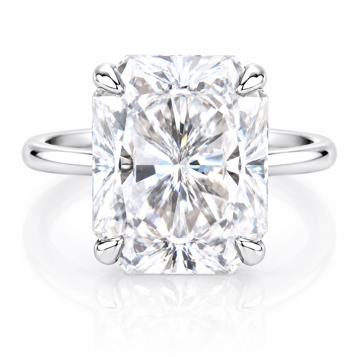 4.5ct Champagne Moissanite Ring VS1 Certified For Love 18K Gold Plated