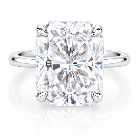 4.5ct Champagne Moissanite Ring VS1 Certified For Love 18K Gold Plated