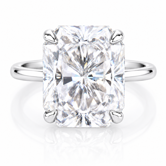 4.5ct Champagne Moissanite Ring VS1 Certified For Love 18K Gold Plated