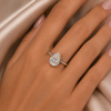8.35ct DEW White Moissanite Pear Solitaire Ring