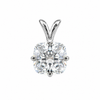 5.20 ct DEW Cushion Cut White Moissanite Solitaire Pendant Gold Vermeil Jewellery