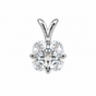 5.20 ct DEW Cushion Cut White Moissanite Solitaire Pendant Gold Vermeil Jewellery