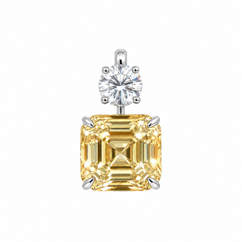 5.00 ct DEW Champagne Moissanite Solitaire Pendant Gold Vermeil Cyber Monday Deal