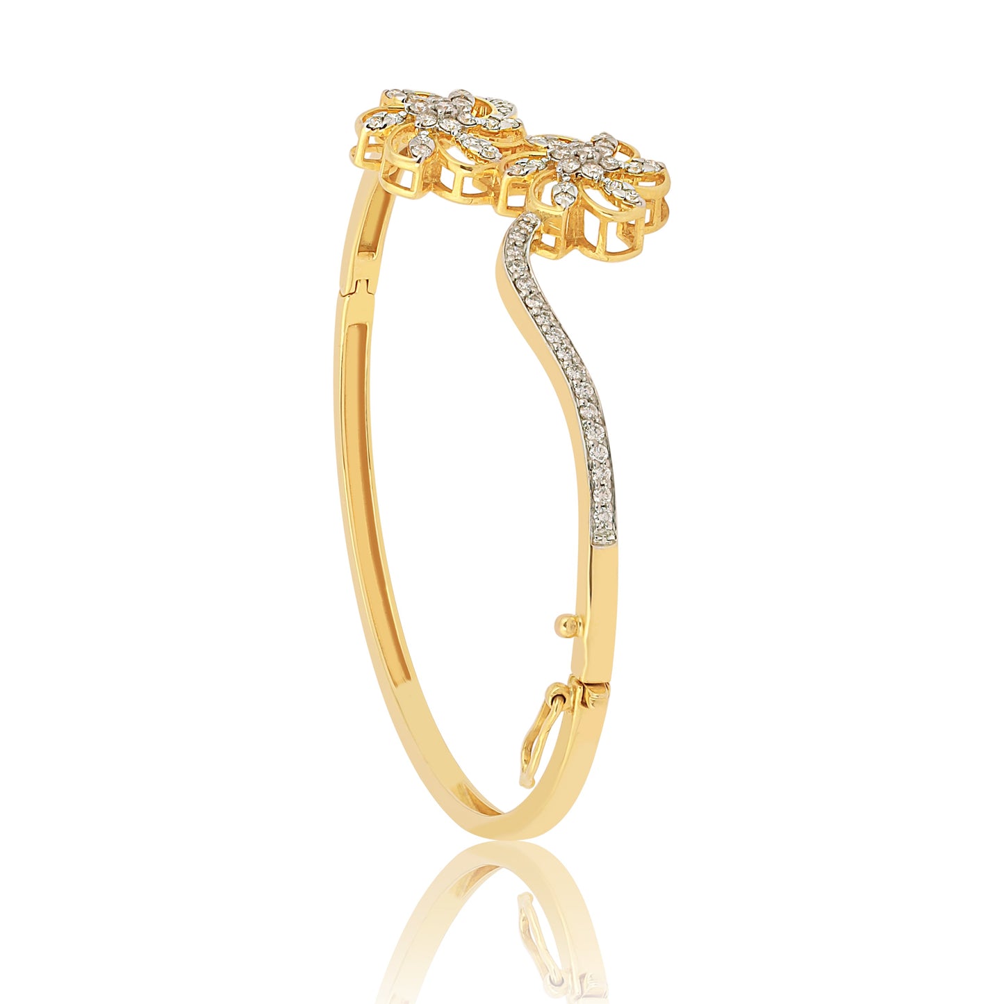 0.85ct Natural Diamond Bangle | 18K Yellow Gold | IGI Certified