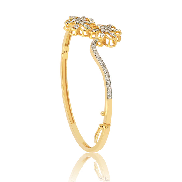0.85ct Natural Diamond Bangle | 18K Yellow Gold | IGI Certified