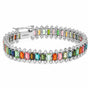 14K/18K Lab Grown Multi-Color Sapphire Bracelet – Emerald Cut, 15.9ct, BIS Hallmark Gold