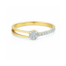 0.17 Ct. IGI Certified Natural Diamond 18k Yellow Gold Floral Design Ring in 18kt