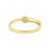 0.17 Ct. IGI Certified Natural Diamond 18k Yellow Gold Floral Design Ring