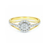 0.41 Ct. IGI Natural Diamond Floral Halo Ring in 18K Yellow Gold for Women Gift