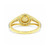 0.41 Ct. IGI Natural Diamond Floral Halo Ring in 18K Yellow Gold for Women Gift