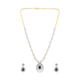 2.95 Ct. IGI Certified Natural Diamond Necklace Set 18K Yellow Gold Earrings