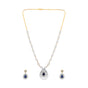 2.95 Ct. IGI Certified Natural Diamond Necklace Set 18K Yellow Gold Earrings