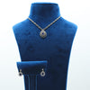 2.95 Ct. IGI Certified Natural Diamond Necklace Set 18K Yellow Gold Earrings