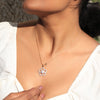0.63 Ct Gold Diamond Pendant Necklace IGI Certified G-H VS Classic Style