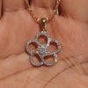 0.63 Ct Gold Diamond Pendant Necklace IGI Certified G-H VS Classic Style