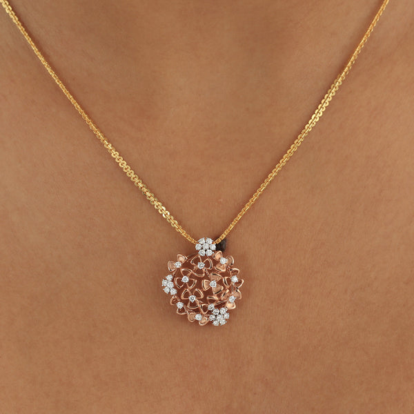 0.45 Ct Natural Diamond Pendant IGI Certified 18K Gold H-I VS Jewellery
