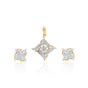 0.86 Ct. 18KT Yellow Gold Natural Diamond Jewellery Set, IGI Certified Quality