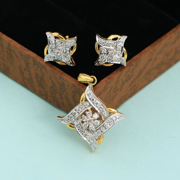0.86 Ct. 18KT Yellow Gold Natural Diamond Jewellery Set, IGI Certified Quality