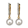 18K Yellow Gold Earrings Dangle & Drop with EGL Certified Diamonds 0.53 Ct.