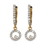 18K Yellow Gold Earrings Dangle & Drop with EGL Certified Diamonds 0.53 Ct.