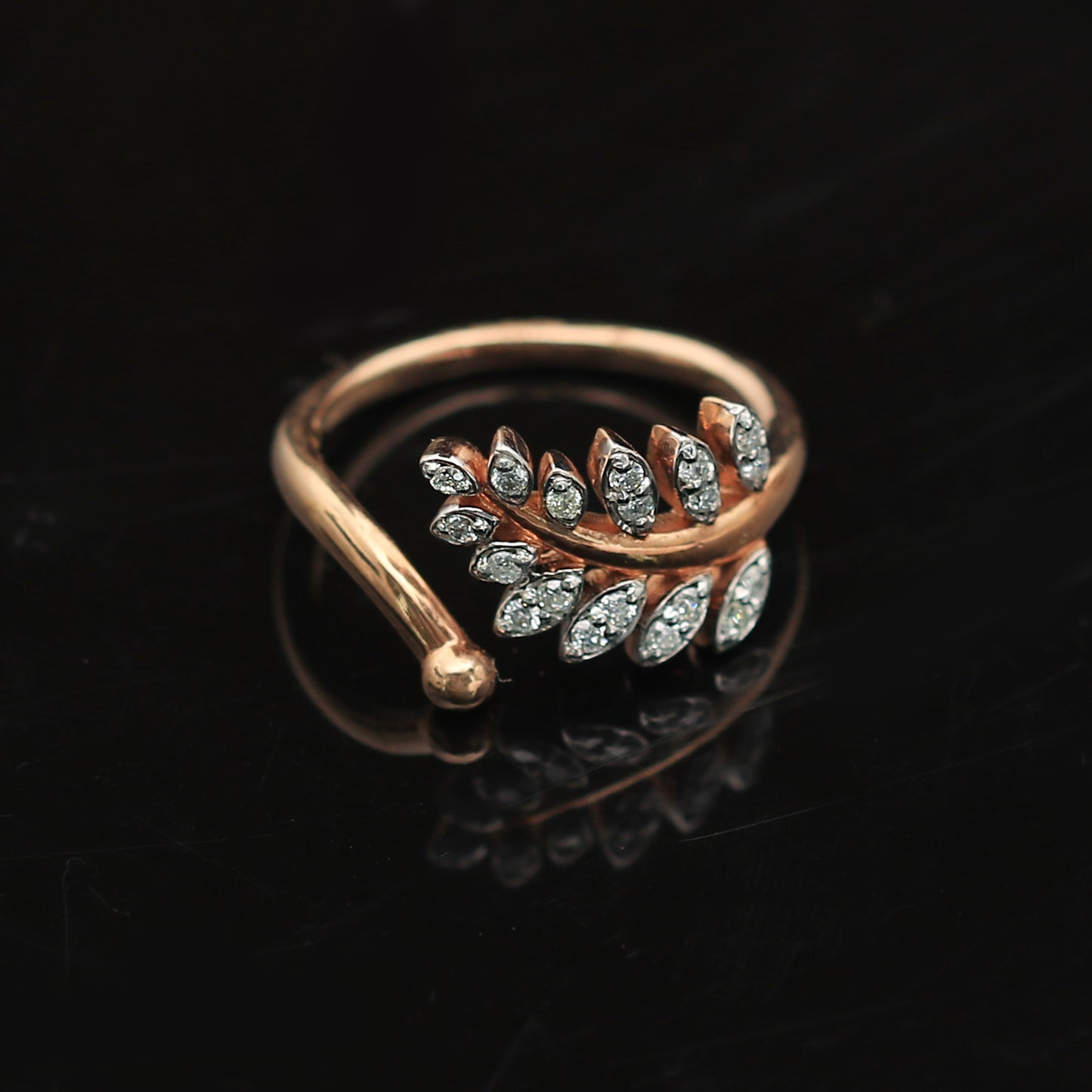 Leaf Vine Diamond Ring