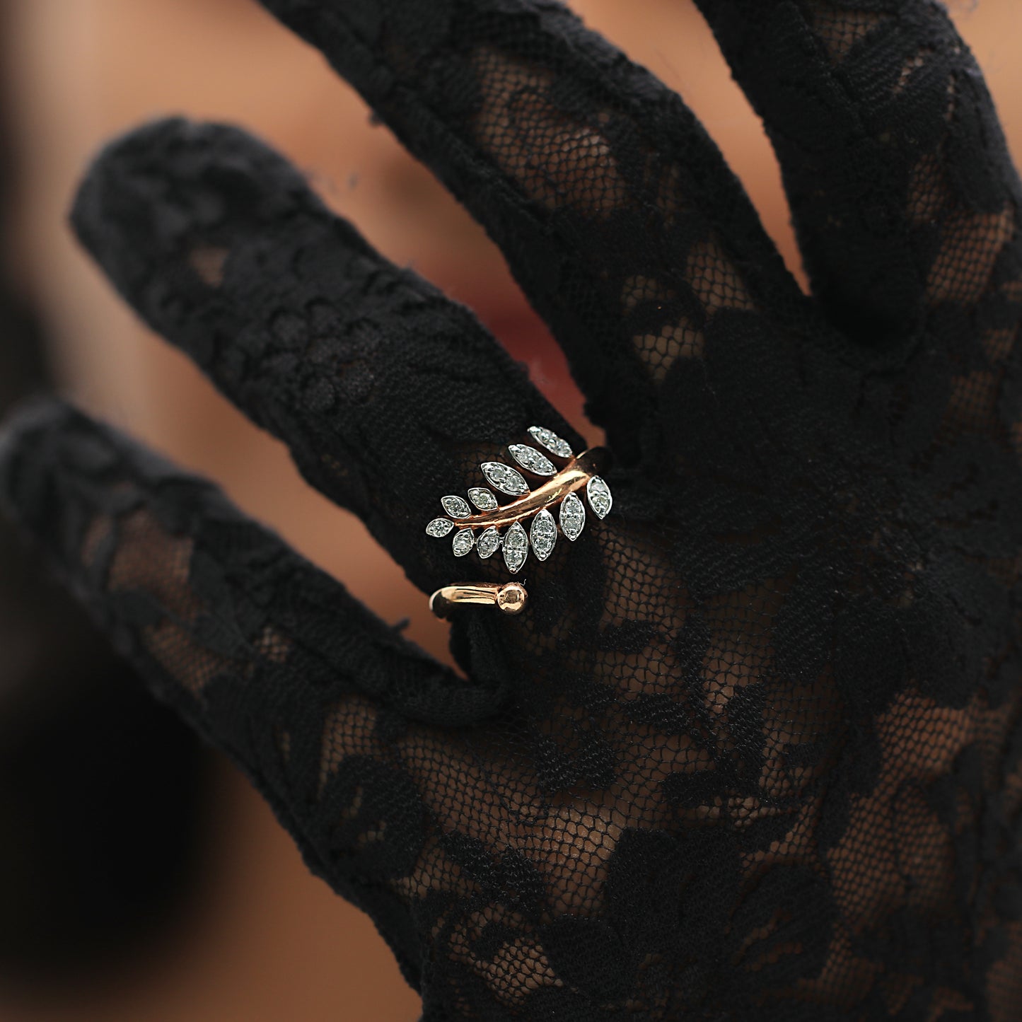 Leaf Vine Diamond Ring