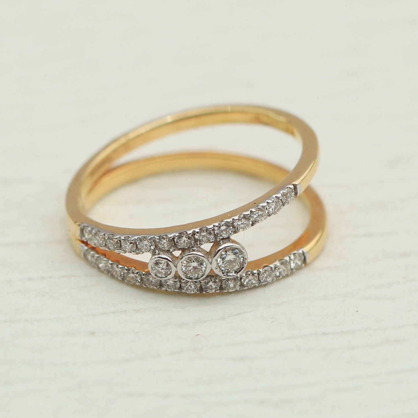 Dual Band Diamond Ring