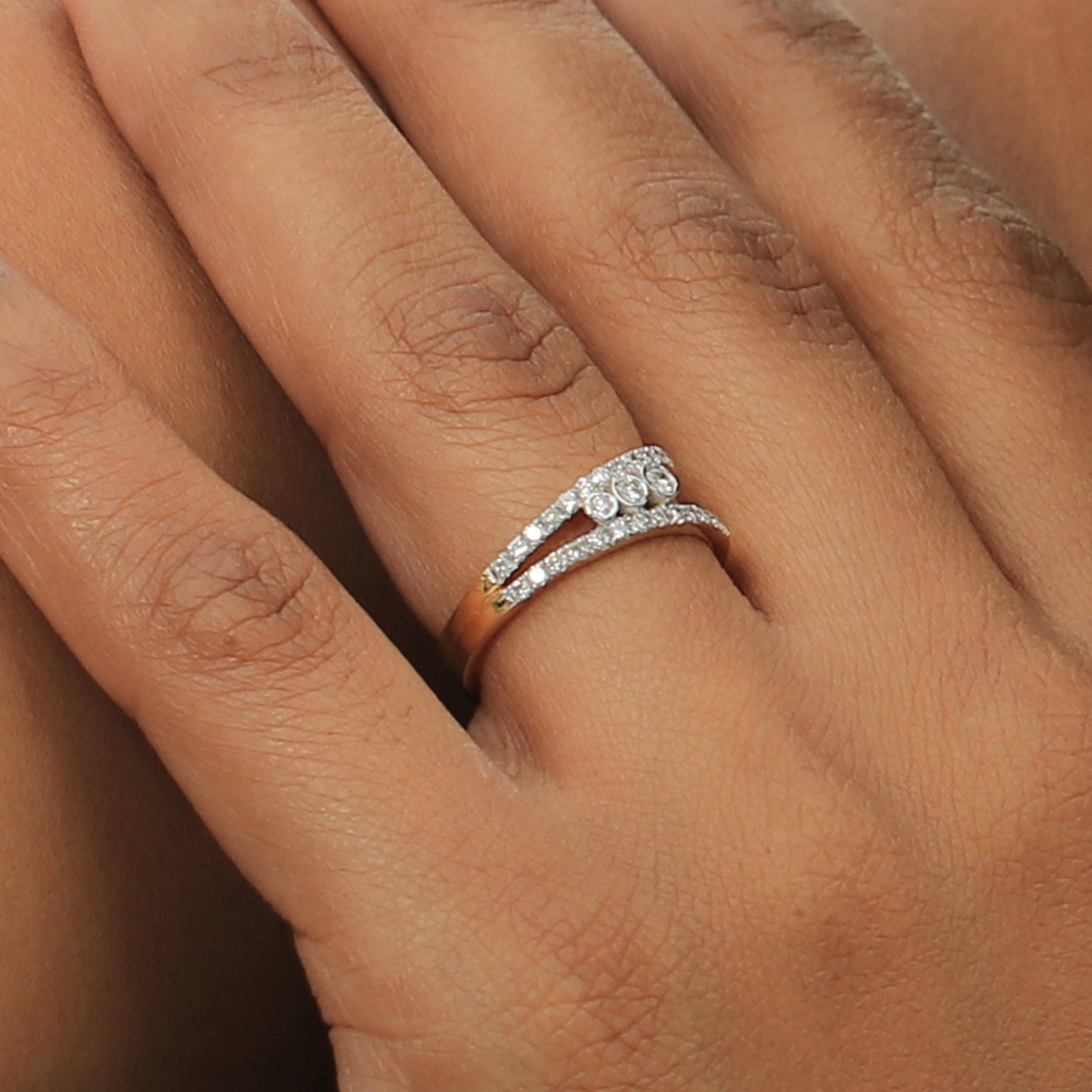 Dual Band Diamond Ring