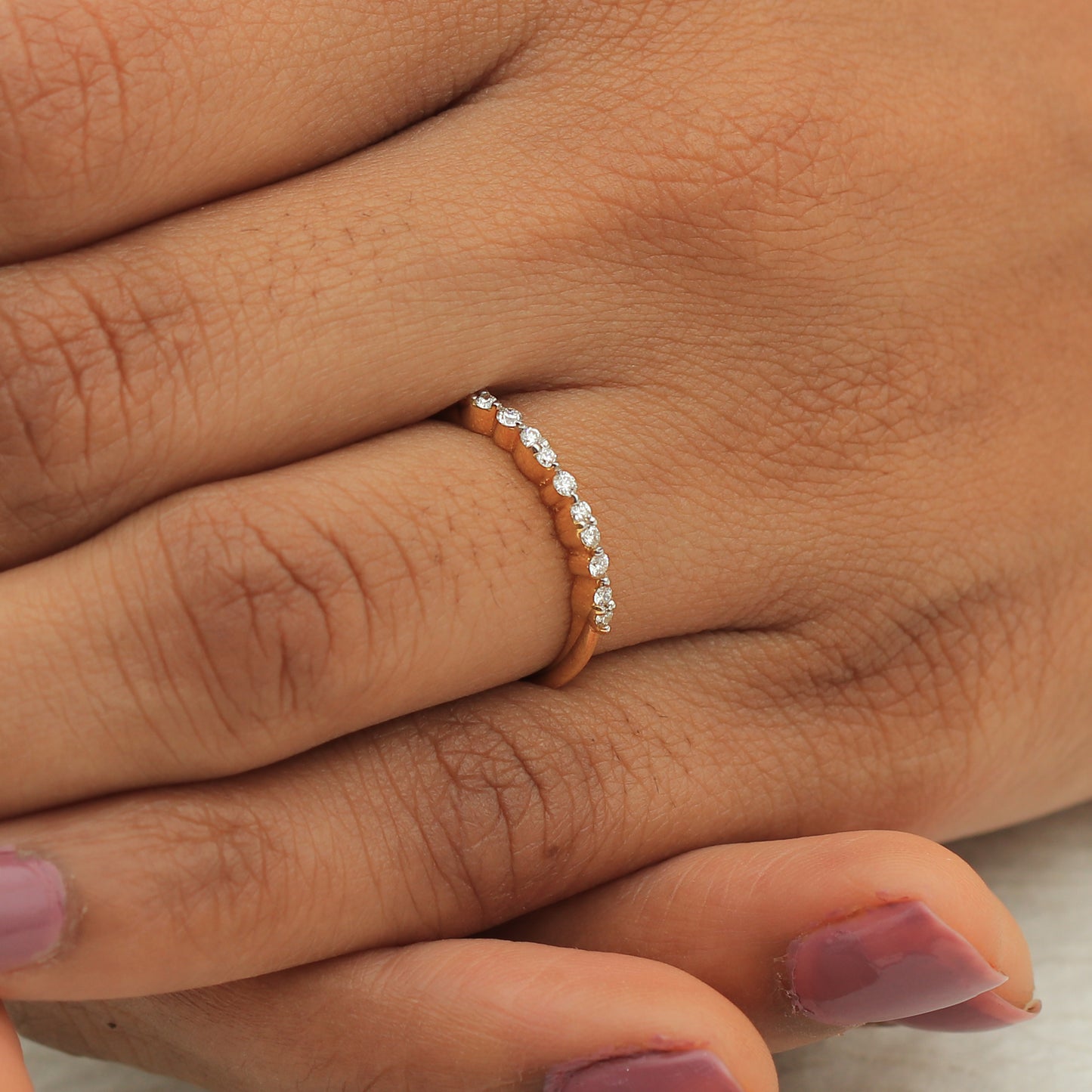 Triple Stackable Diamond Ring Set