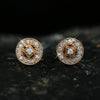 18K Rose Gold Diamond Stud Earrings with 0.40 Ct. Certified