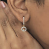 18K Yellow Gold Earrings Dangle & Drop with EGL Certified Diamonds 0.53 Ct.