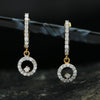 18K Yellow Gold Earrings Dangle & Drop with EGL Certified Diamonds 0.53 Ct.