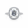 3.50 carat round cut lab-grown diamond ring in 18k gold vermeil, VS1 clarity