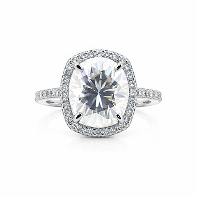 3.50 Ct Round Cut Lab Grown Diamond Ring — VS1 Clarity, 18k Gold Vermeil