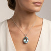 GEMHUB model-wearing (AI) Sky Blue Aquamarine Oval 90 Ct