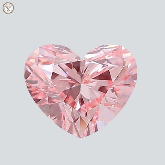IGI Certified 1.05 Ct. Heart Brilliant CVD Diamond Fancy Intense Pink VS1 Clarity