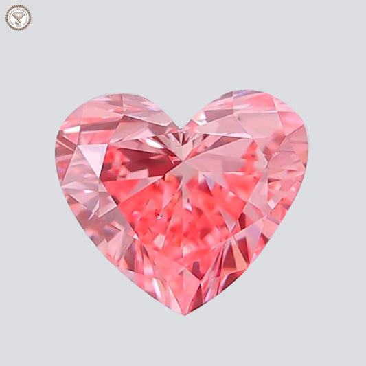 IGI Certified 1.18 Ct. Heart Brilliant CVD Diamond Fancy Vivid Pink VS2 Clarity