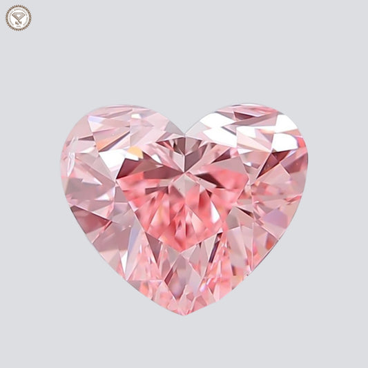 IGI Certified 1.56 Ct. Heart Brilliant CVD Diamond Fancy Intense Pink SI1 Clarity