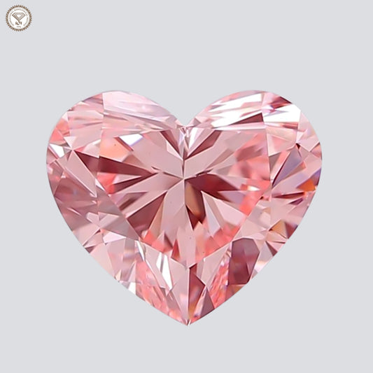 IGI Certified 1.65 Ct. Heart Brilliant CVD Diamond Fancy Intense Pink VS1 Clarity