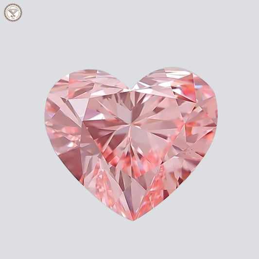 IGI Certified 2.05 Ct. Heart Brilliant CVD Diamond Fancy Vivid Pink VS1 Clarity