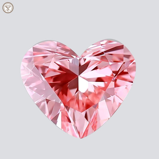 IGI Certified 2.07 Ct. Heart Brilliant CVD Diamond Fancy Vivid Pink VS1 Clarity