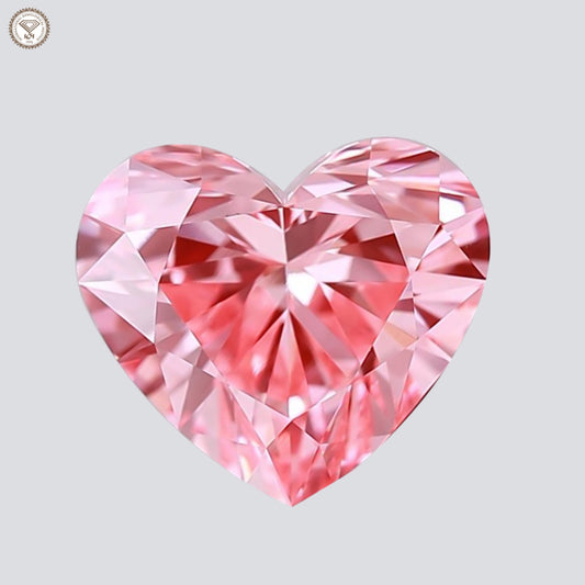 IGI Certified 2.07 Ct. Heart Brilliant CVD Diamond Fancy Vivid Pink VS1 Clarity