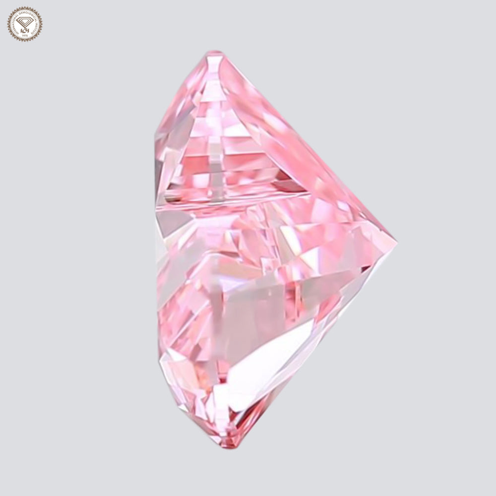 IGI Certified 2.07 Ct. Heart Brilliant CVD Diamond Fancy Vivid Pink VS1 Clarity
