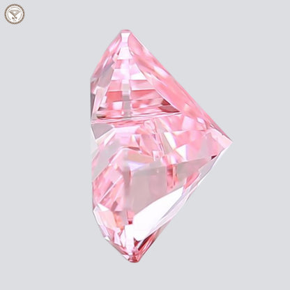 IGI Certified 2.07 Ct. Heart Brilliant CVD Diamond Fancy Vivid Pink VS1 Clarity
