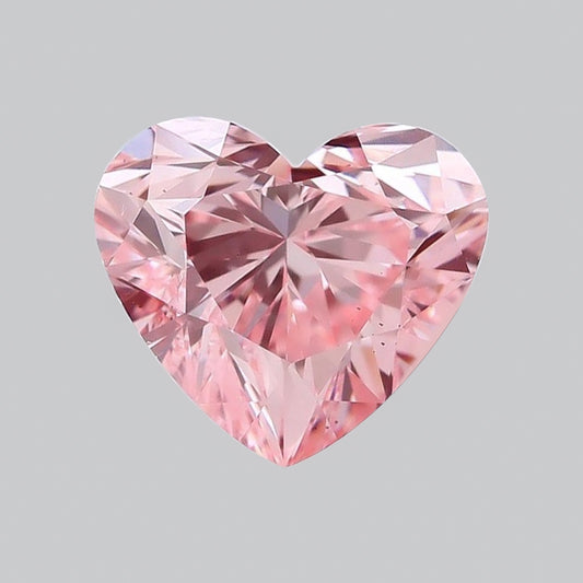 IGI Certified 2.10 Ct. Heart Brilliant CVD Diamond Fancy Intense Pink VS2 Clarity