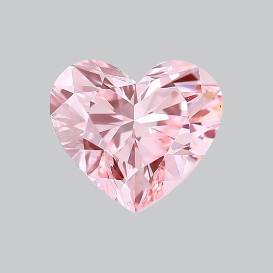 IGI Certified 2.10 Ct. Heart Brilliant CVD Diamond Fancy Intense Pink VS2 Clarity